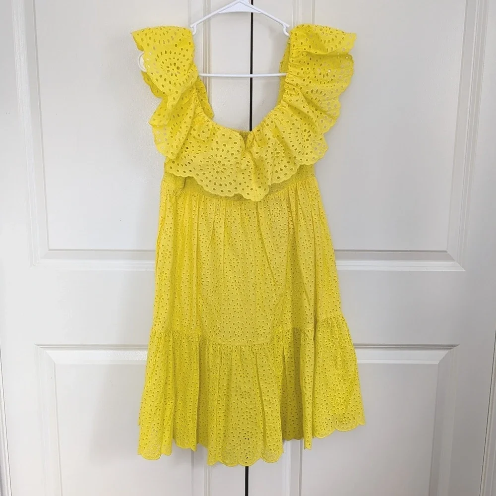 Lilly Pulitzer Asteria Dress Resort Yellow Daisy Dreams Eyelet Size 0 NWT $238 - Picture 2 of 12